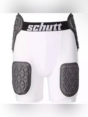 SCHUTT Youth Medium FOOTBALL GIRDLE  White/Gray Pad Protect Hips Tailbone Thigh